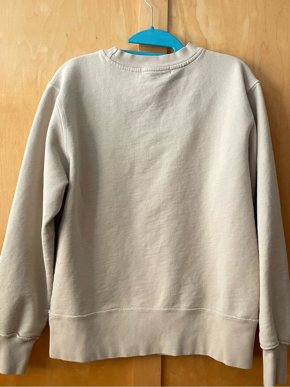 Banana Republic Men's Crewneck Sweatshirt in Beige with Black Logo